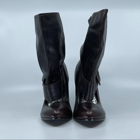 NAUGHTY MONKEY OXBLOOD LEATHER SLOUCHY BOOTIE - Picture 2 of 9